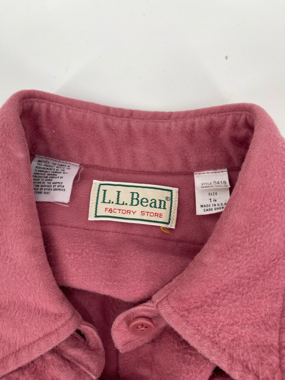 L.L. Bean Dusty Rose Chamois Shirt Jacket - Picture 9 of 9